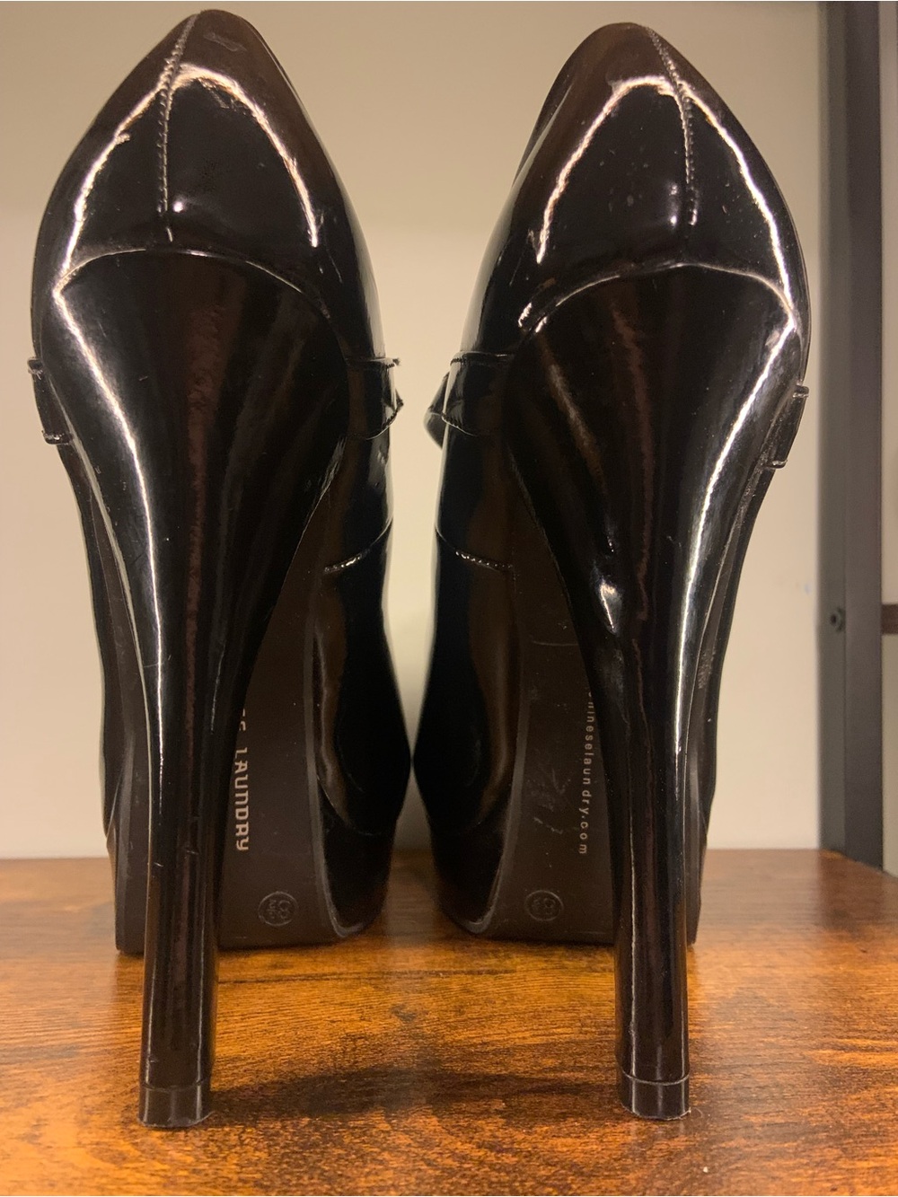 Chinese Laundry Black Mary Jane Patent Stiletto Pumps - Women's High Heels 8.5